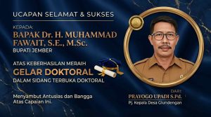Sinergi Membangun Desa: Pj. Kades Glundengan Payogo Upadi S.Pd. Apresiasi Visi Kerakyatan Gus Fawait