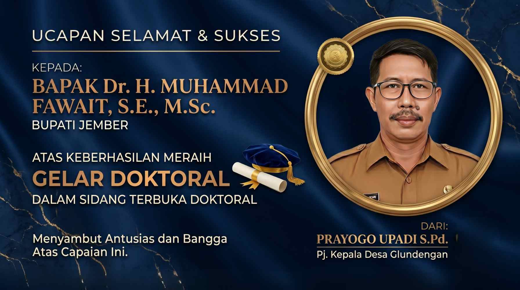 Sinergi Membangun Desa: Pj. Kades Glundengan Payogo Upadi S.Pd. Apresiasi Visi Kerakyatan Gus Fawait