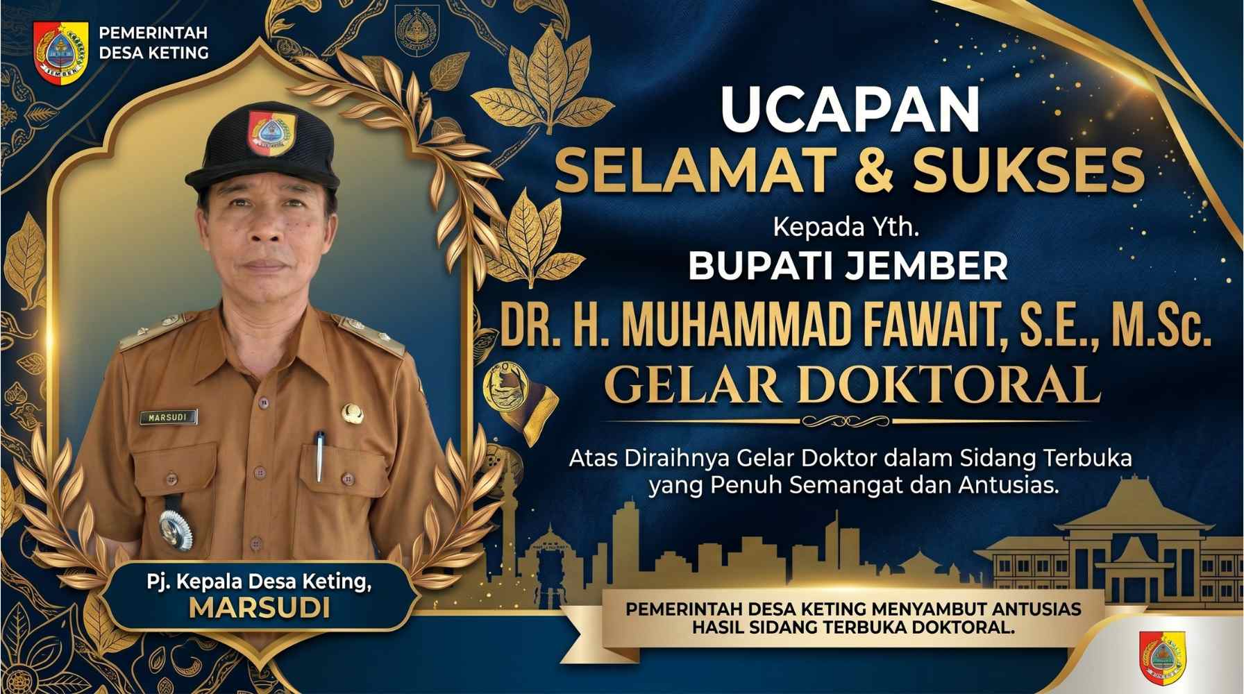 Kesejahteraan Petani Keting Jadi Prioritas: Pj. Kades Marsudi Sambut Optimis Gelar Doktor Gus Fawait